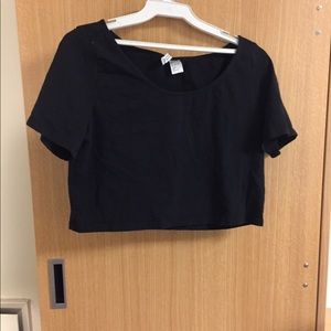 Black crop top